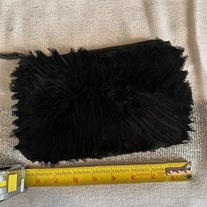 Simply Vera Vera Wang Black Flower Textured Clutch